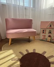 Kids Sofa RISBY Velvet Pink_1123536