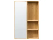 Bathroom Wall Mounted Mirror Cabinet GUATAVITA 41 cm 61 cm Light Brown_1014466