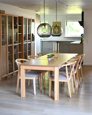 Set med 2 matstolar CRAIG Trä Ljusbrun/ Taupe_1034865