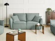 Sofa 3 Seater KUNES Fabric Light Green_1013167