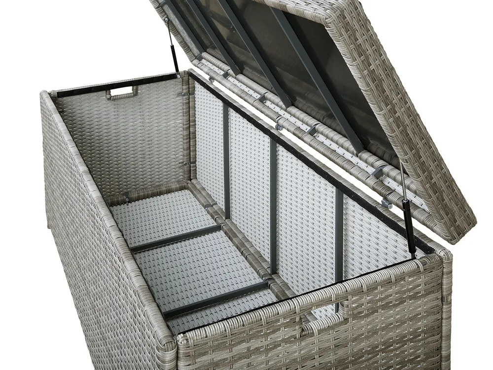 Storage Box MODENA 158 cm 63 cm PE Rattan Grey_796126