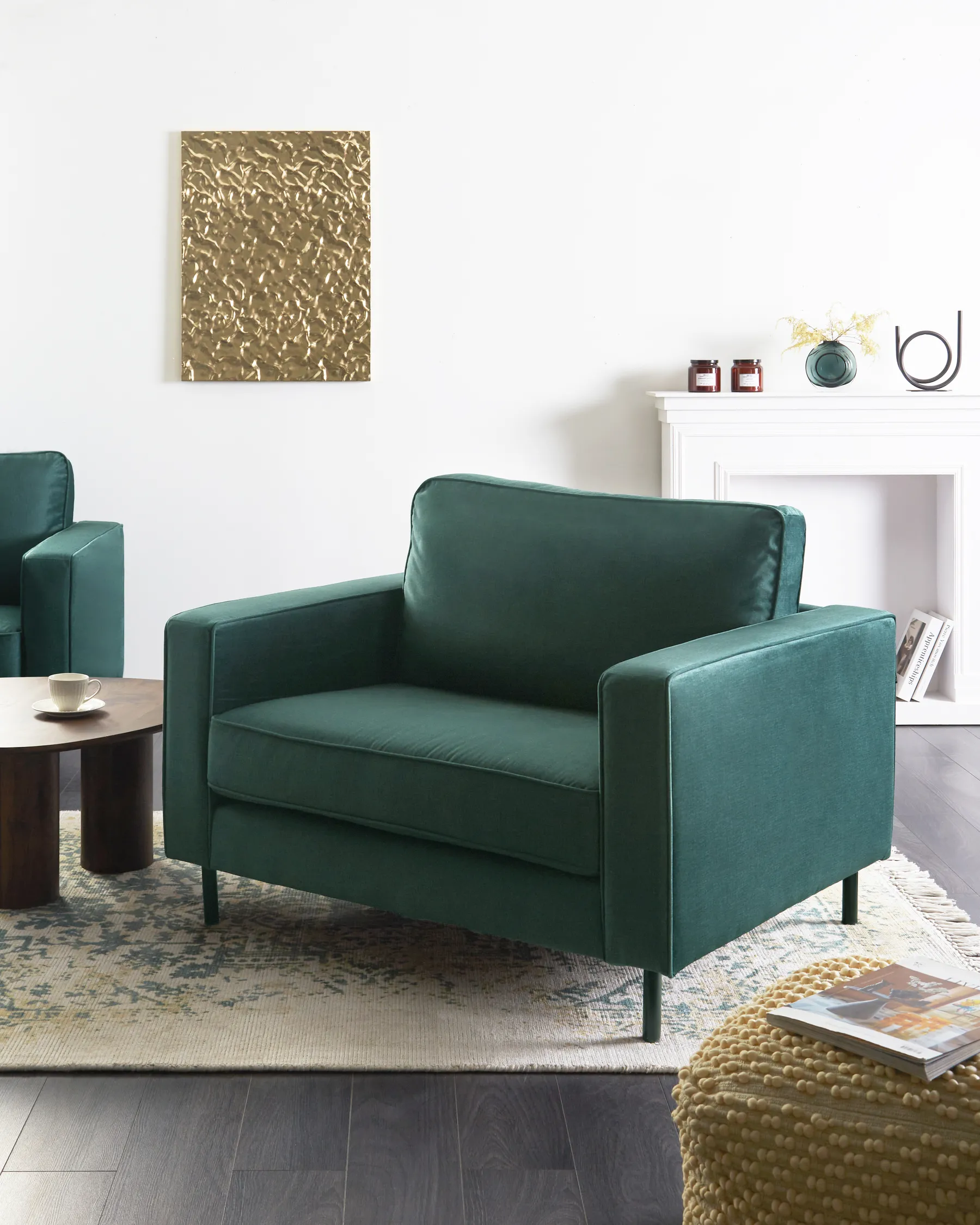 Armchair SAVALEN Velvet Dark Green_964512
