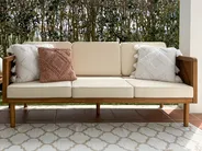 Garden Sofa 3 Seater BARATTI Acacia Wood Brown_884658