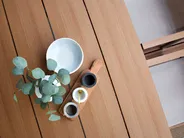 Garden Dining Table TIANO 160 cm 90 cm Metal Taupe_935885