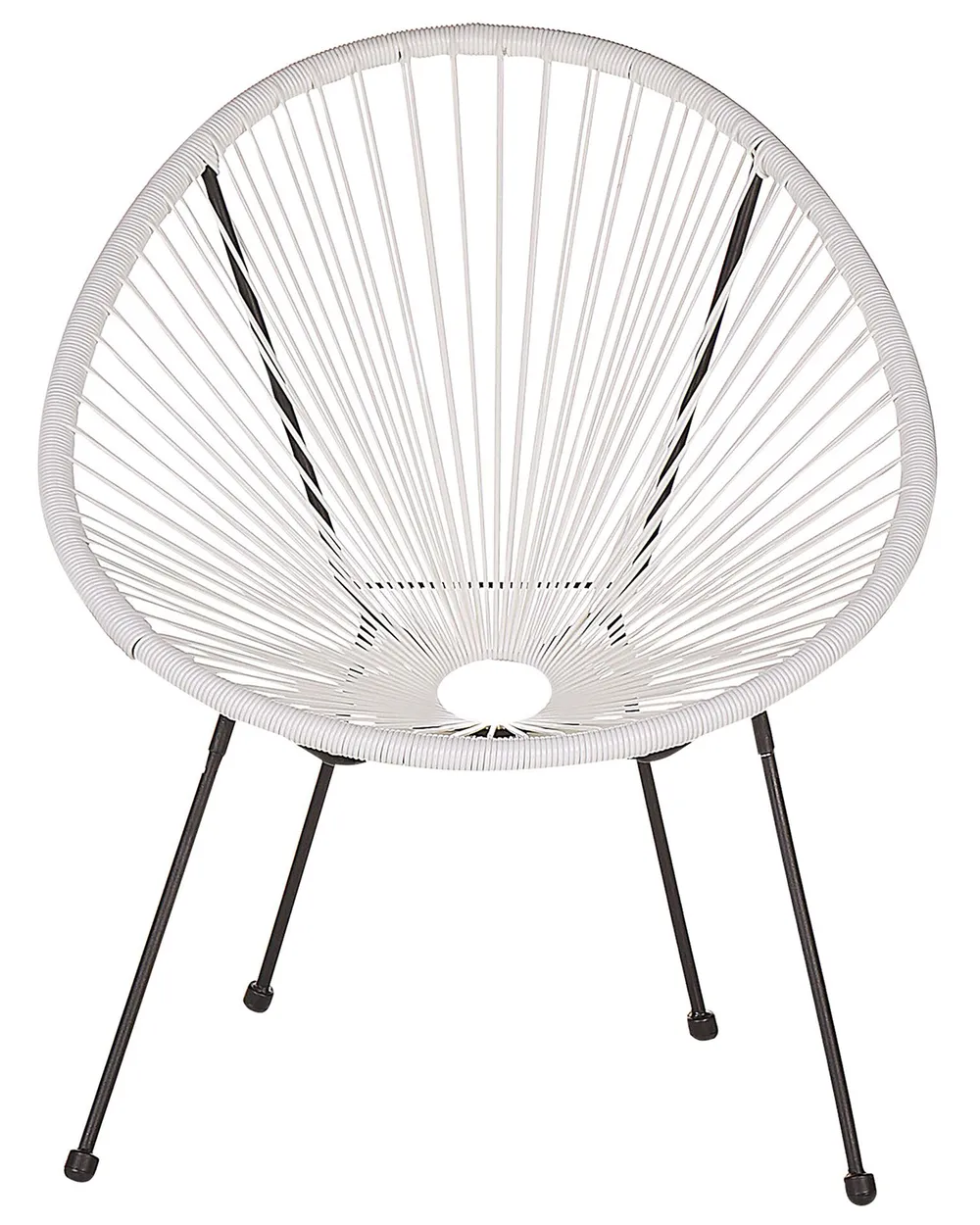 Set of 2 Garden Chairs ACAPULCO II PE Rattan White_811611