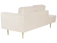 Right-Hand Chaise Longue MIRAMAS Velvet Beige_848693