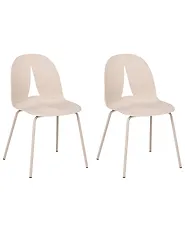 Sett med 2 hagestoler BOLGHERI Uten armlener Beige_1182837