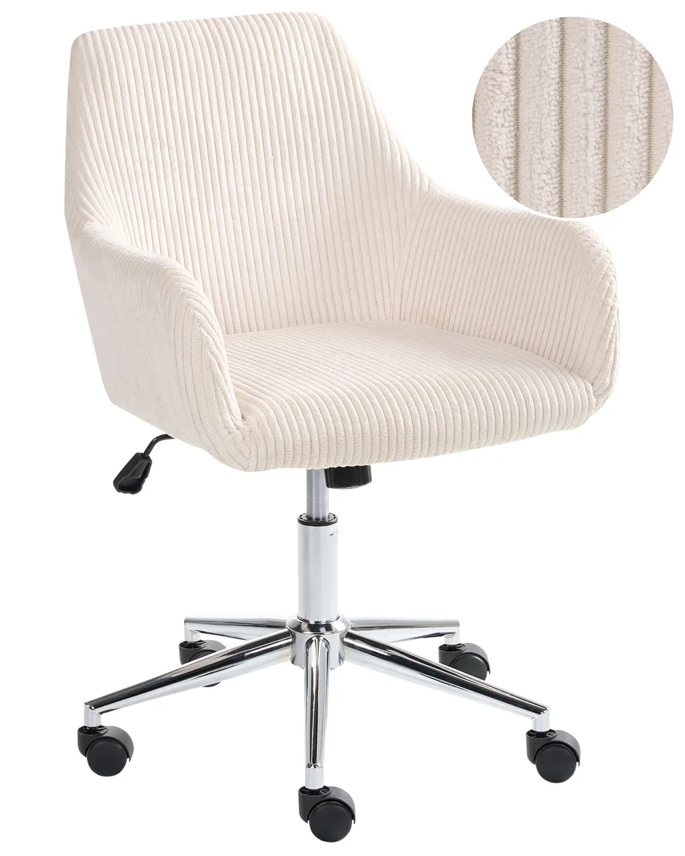 Office Chair WELLSTON Corduroy Light Beige