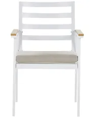 Set med 4 stolar med dynor CAVOLI Metall Beige_818166