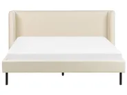 Bed Velvet ARETTE 160 x 200 cm (EU King Size) Light Beige_875240