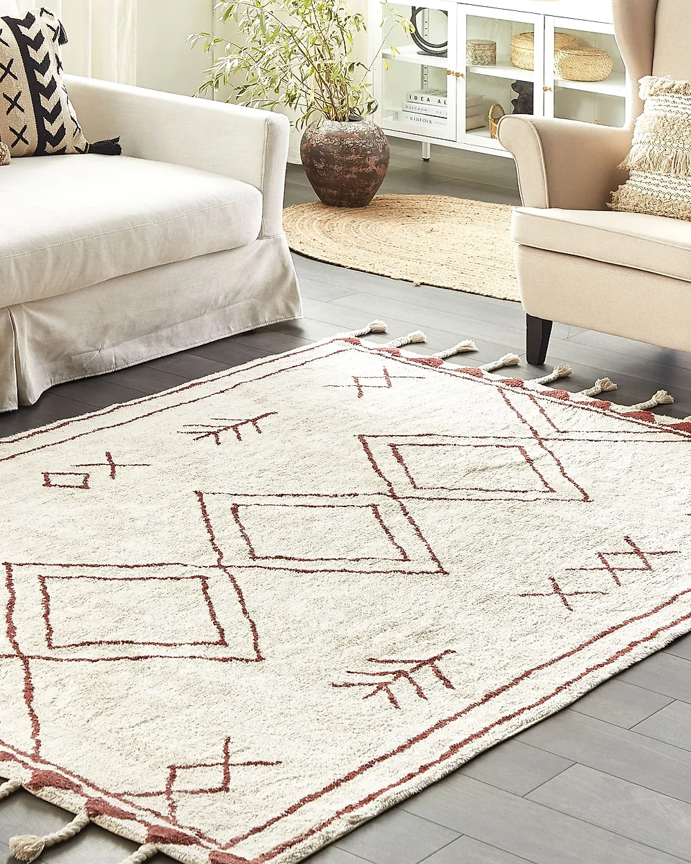 Matta KENITRA Off-White 140 x 200 cm Bomull_1178335