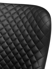 Set of 2 Dining Chairs SOLANO Faux Leather Black_703299
