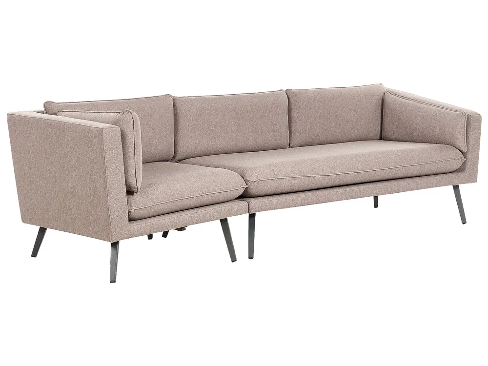 Garden Sofa 3 Seater LORETELLO Beige Left Hand