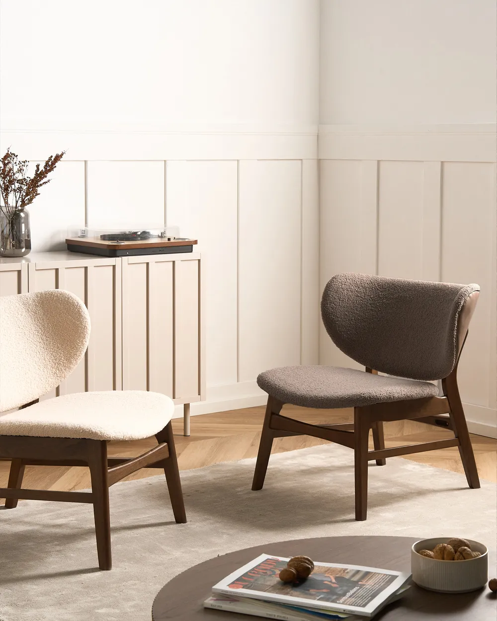 Armchair DAY Boucle Taupe