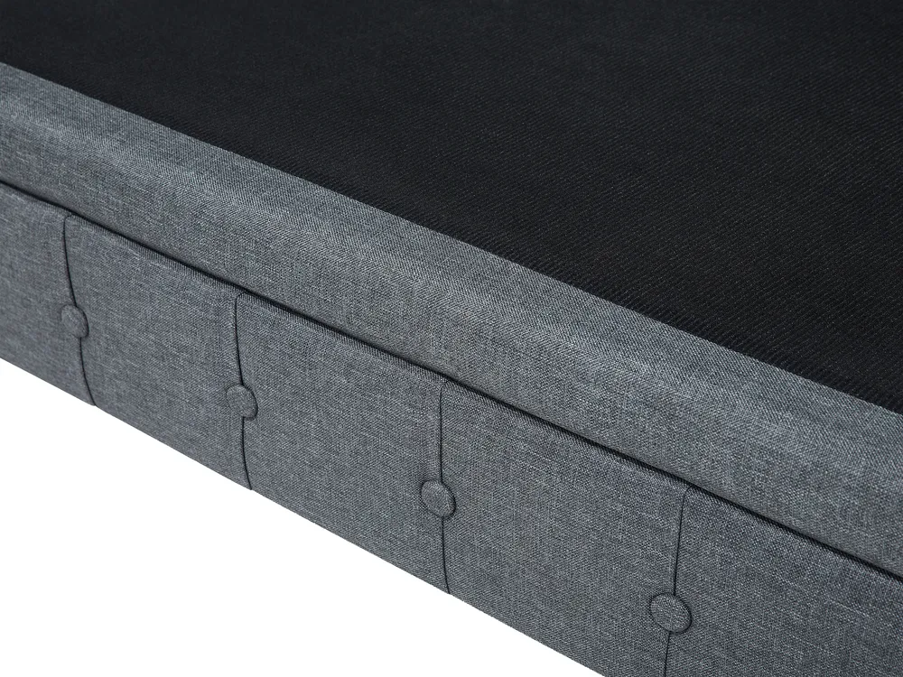 Corner Sofa 6 Seater CHESTERFIELD Fabric Grey Right Hand_706684