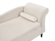 Right-Hand Chaise Longue LUIRO with Storage Velvet Beige_1000670