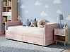 Daybed with Storage MARRAY Velvet Pastel Pink 90 x 200 cm (EU Single)