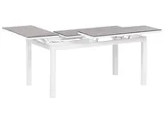Garden Corner Sofa with Table 5 Seater MESSINA Metal Sand Beige Left Hand_932087