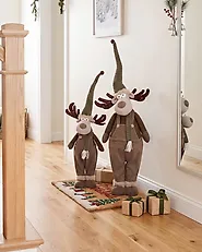 Sett med 2 juledekorasjoner LITTALA 70/93 cm Reinsdyr Brun_1173997