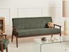 Sofa 3 Seater ESRUM Fabric Dark Brown/ Green