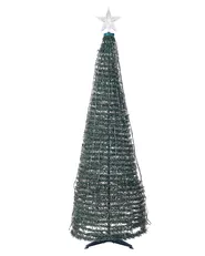 Floor Christmas Decoration Smart LED with App SAARLOQ 160 cm Christmas Tree Green_883710