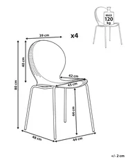 Set of 4 Garden Chairs MILOS Stacking Beige_1043562