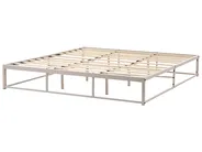 Bed without Headboard Metal VIRY 180 x 200 cm (EU Super King) Light Beige_1073038