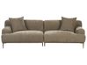 Sofa 3 Seater MATILA Fabric Light Brown