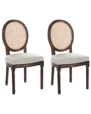 Tuolisetti 2 kpl NIVLOC Puu Tummanruskea/beige_1095723
