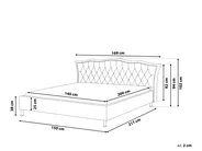 Säng med lamellram Konstläder METZ 140 x 200 cm Svart_799766