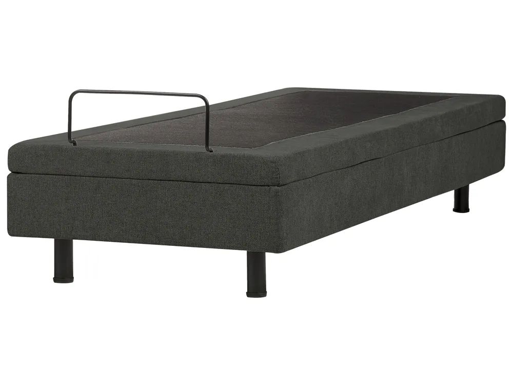 Adjustable Bed without Headboard Fabric DUKE II 80 x 200 cm (EU Small Single) Dark Grey_987301