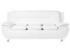 Sofa 3 Seater LEIRA Faux Leather White