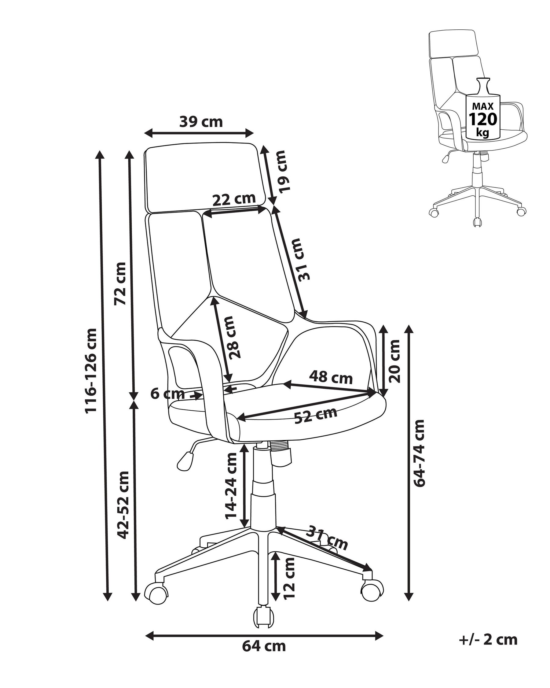 Office Chair DELIGHT Peach Pink_1073849