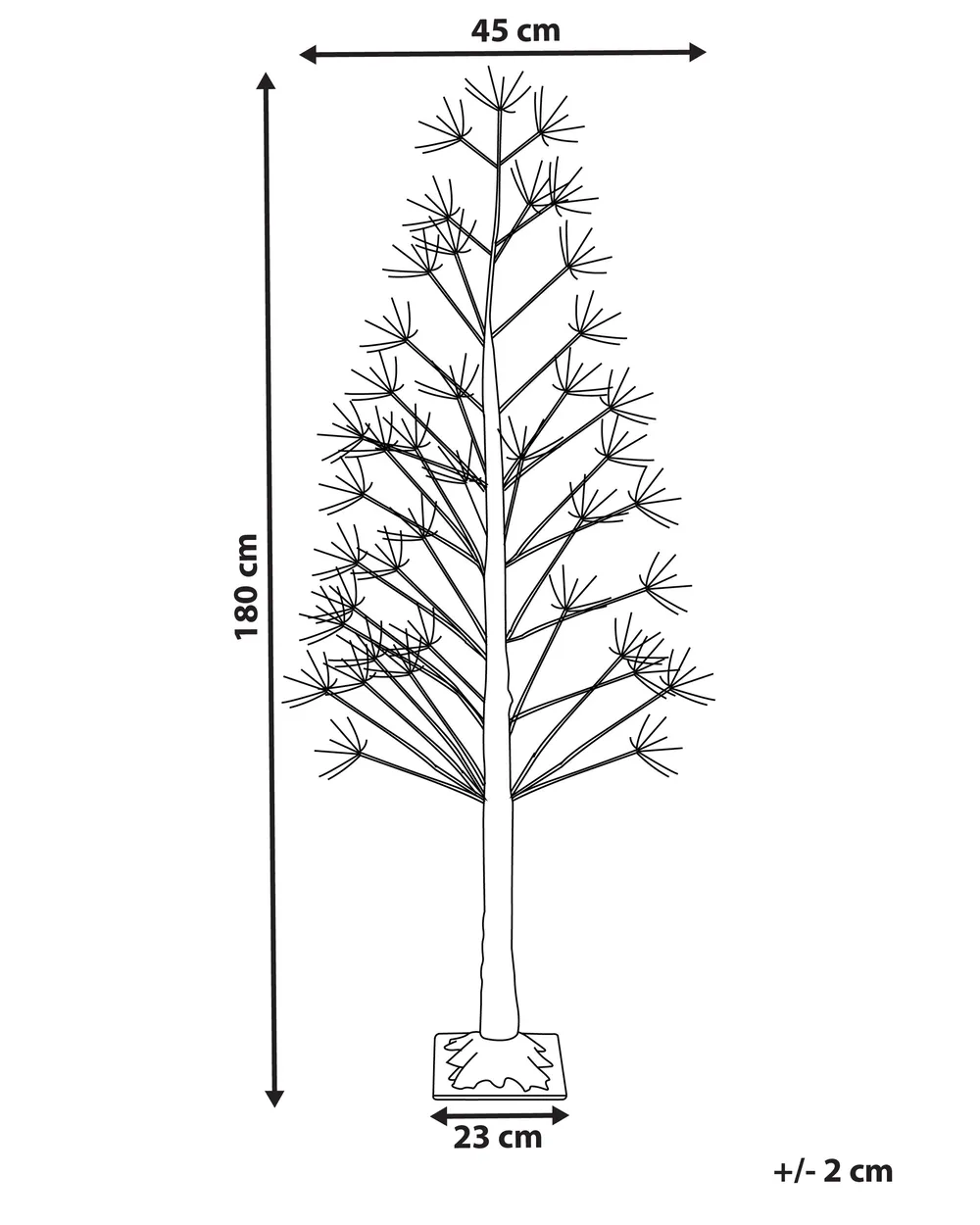 Outdoor Decoration LED ALBIONI 180 cm Tree White_937688