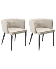 Puutarhatuolisetti 2 kpl LIMASSON Kangas Beige_999623