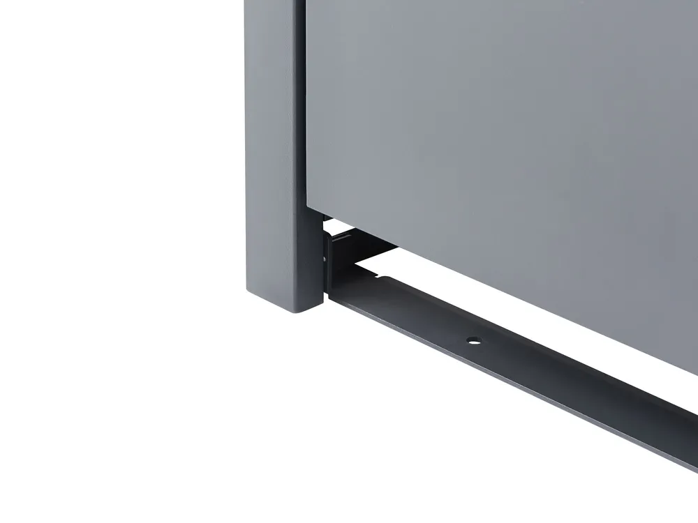 Skydd till dubbel soptunna 480 L PIACENZA Metall Mörkgrå_1073511