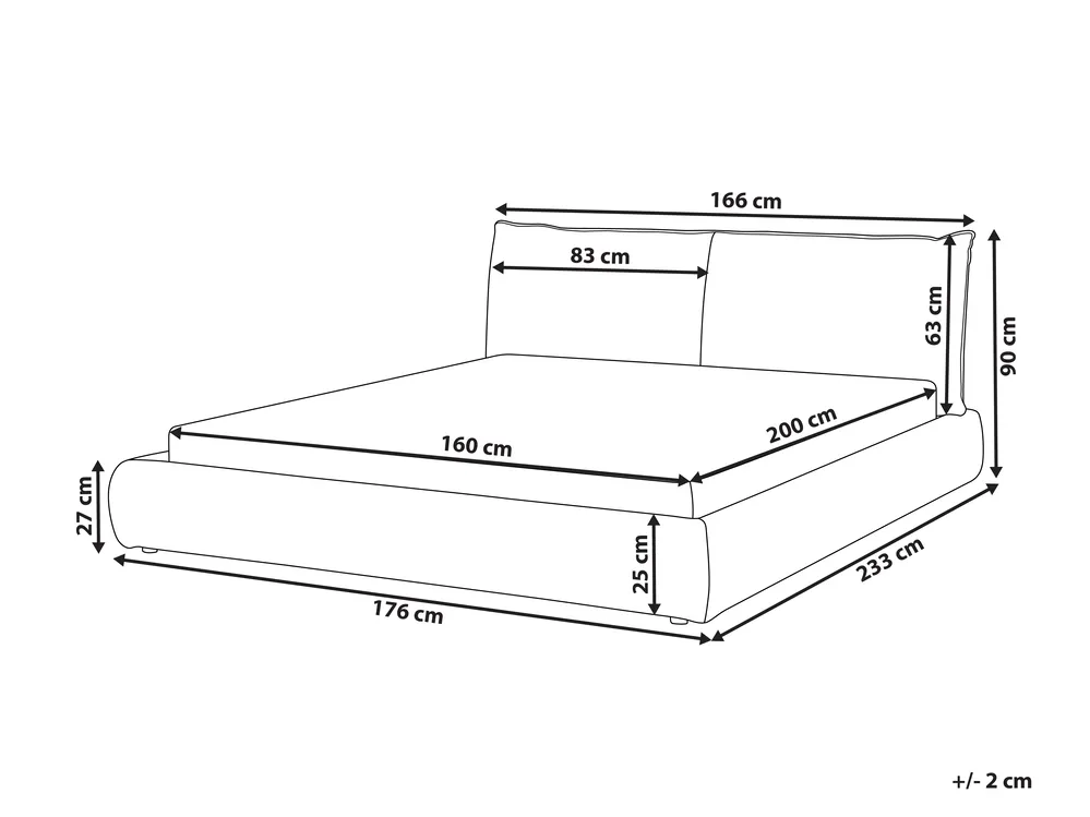 Bed Boucle VINAY 160 x 200 cm (EU King Size) White_945823