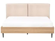 Säng med lamellram Bouclé LIMANTON 160 x 200 cm Beige_971488