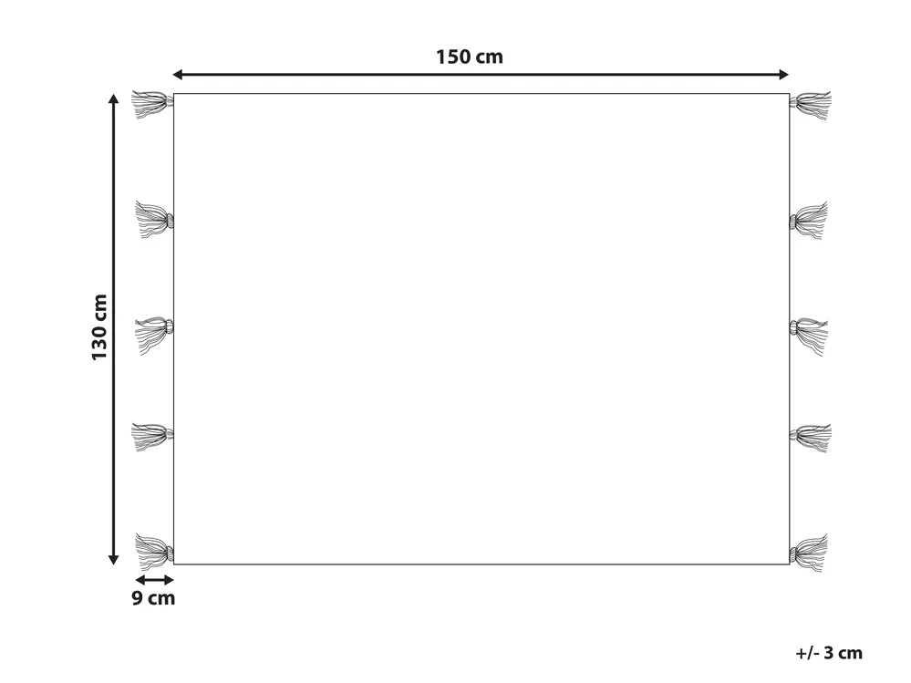 Blanket SAATLI 130 x 150 cm White_864046