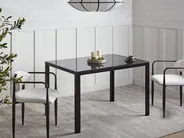 Matbord LAVOS Svart 120 cm 80 cm Härdat glas_998688