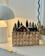Julpynt LED HELIN 33 cm Adventskalender Ljusbrun_1050777