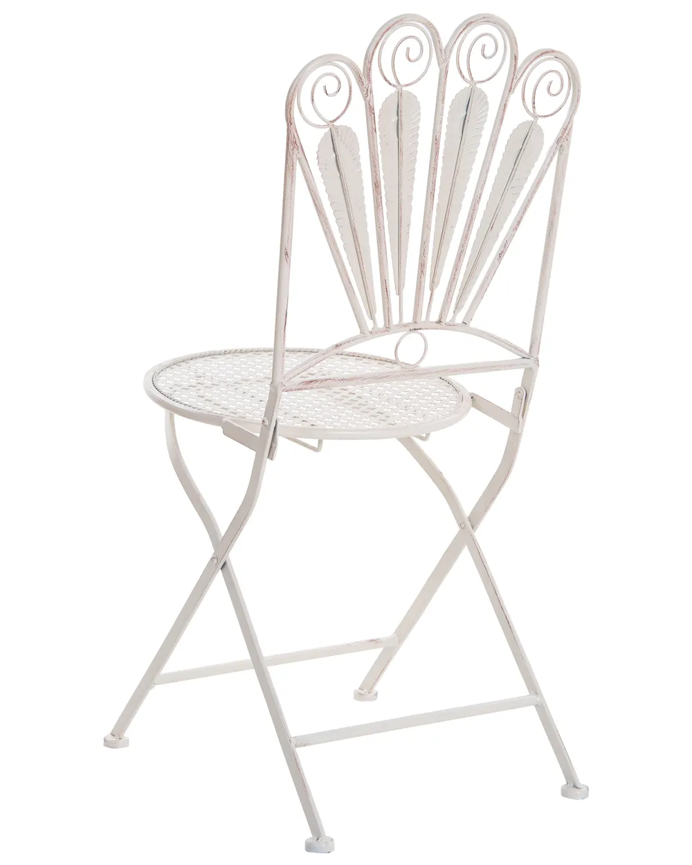 Set med 2 trädgårdsstolar PAVIA Fällbar Metall Off-White_1046258