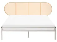 Säng med lamellram Konstrotting BOULIN 160 x 200 cm Beige_1116860