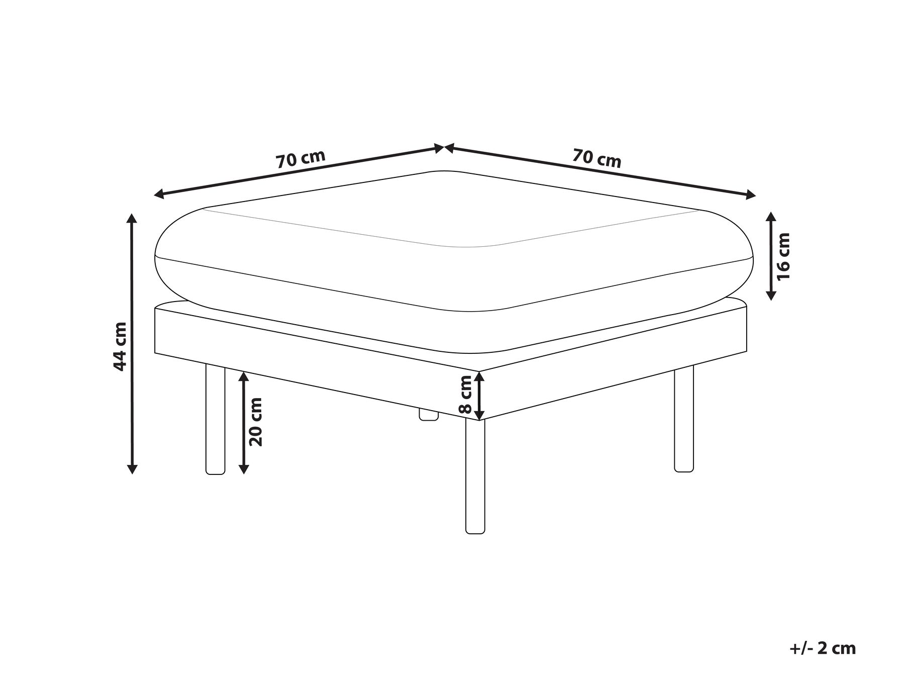 Fotpall VINTERBRO Sammet Ljusbeige_897562