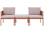 Loungesett til hagen med bord 2-seters TERRACINA Metall Oransje_840254