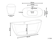 Freestanding Bathtub YACUCES 1700 x 800 mm White_1149437