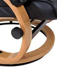 Massage Chair MAJESTIC with Footstool Faux Leather Black_963707