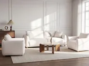 Sofa 3 Seater JUBEK Fabric Off-White_1081535
