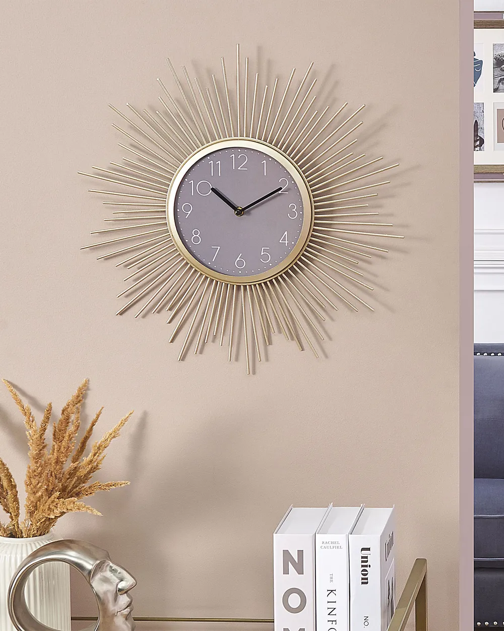 Wall Clock SOLURA 45 cm Metal Gold