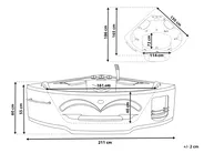 Corner Hot Tub with LED CUYABENO 2110 x 1500 mm Black_1035121
